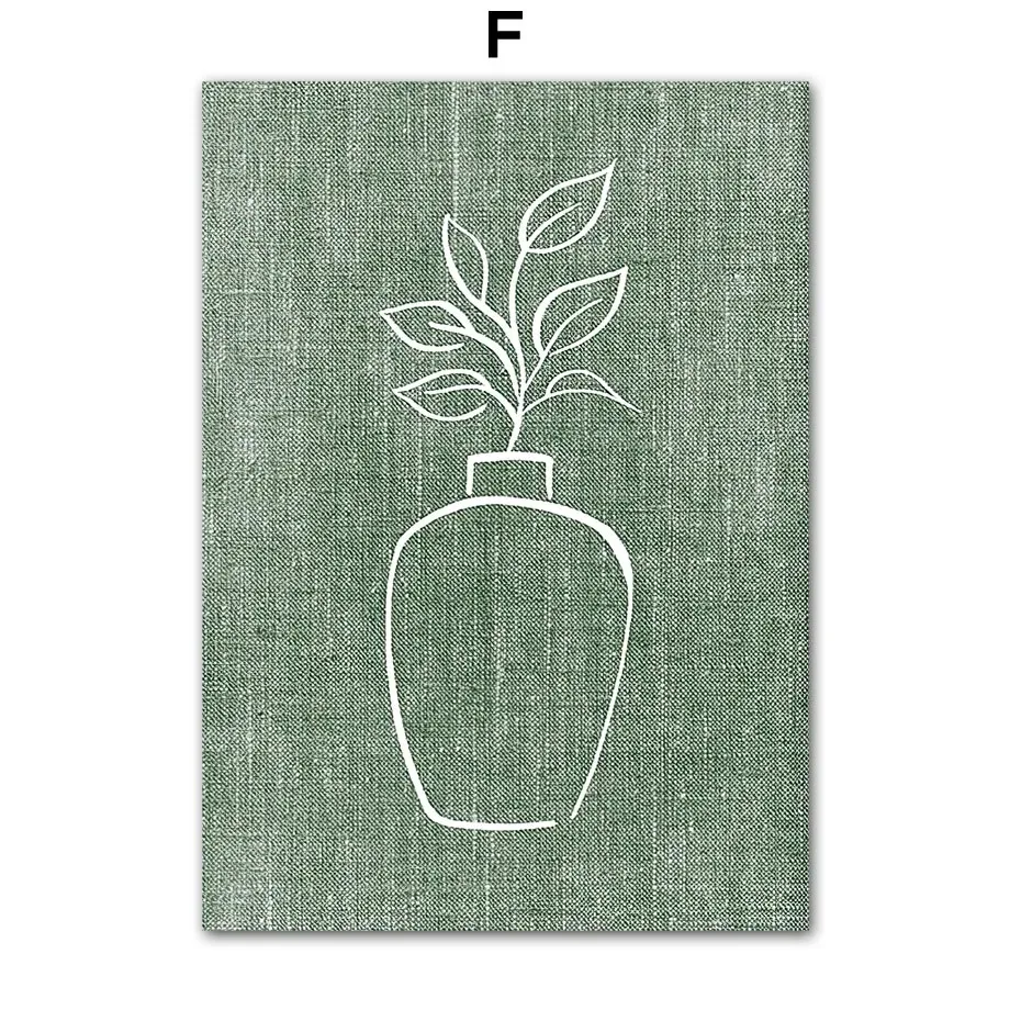 Plakat abstrakcyjny minimalistyczne liście i linie Jasnoszary
