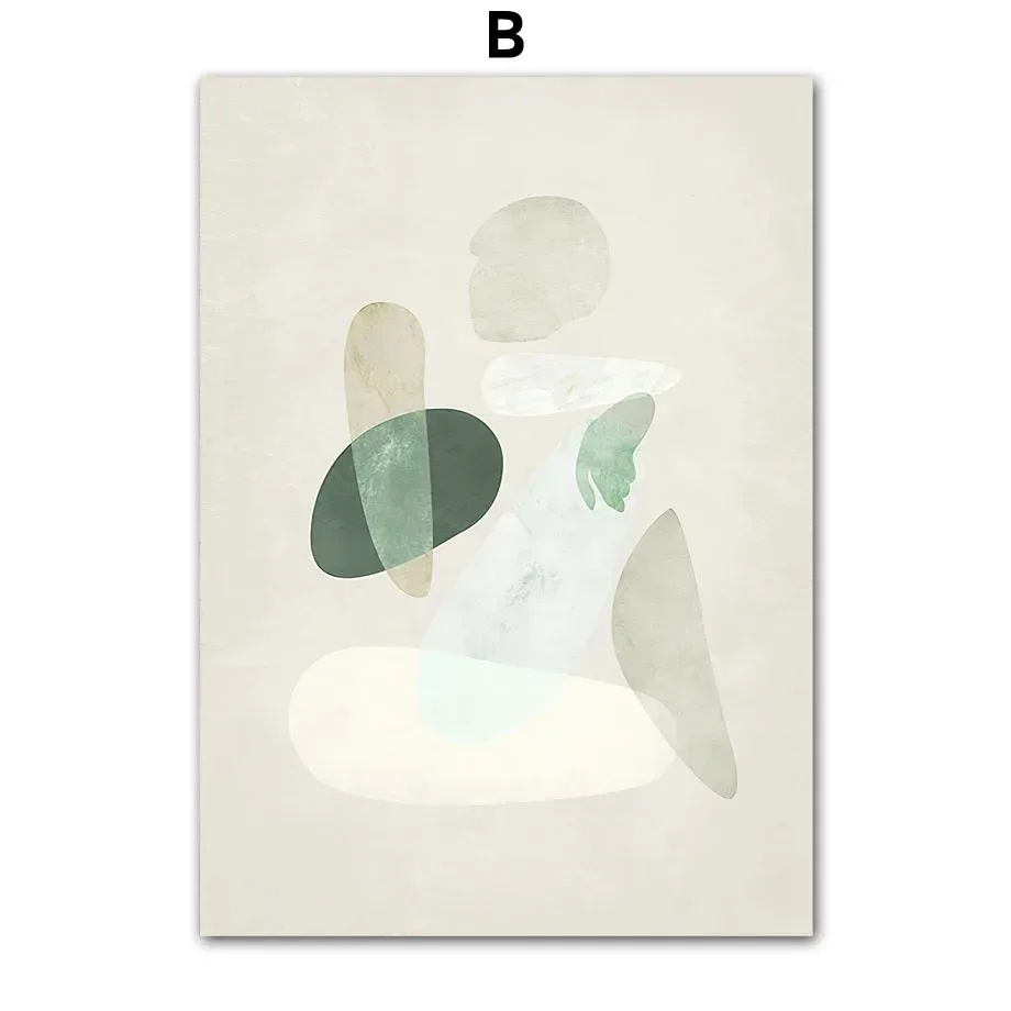 Plakat abstrakcyjny minimalistyczne liście i linie żółty
