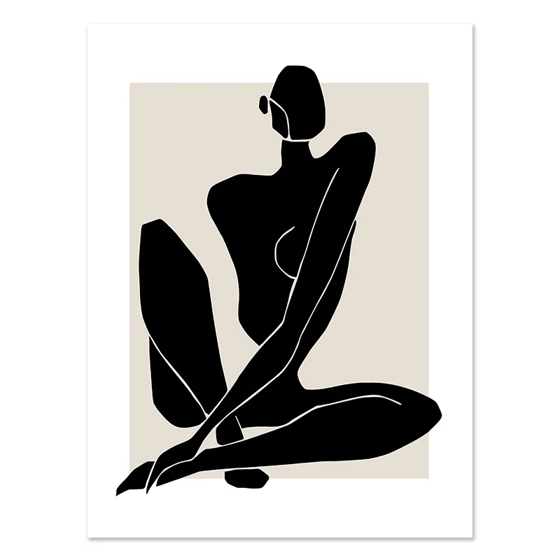 Plakat abstrakcyjny Matisse boho linia ciała Wzór 3