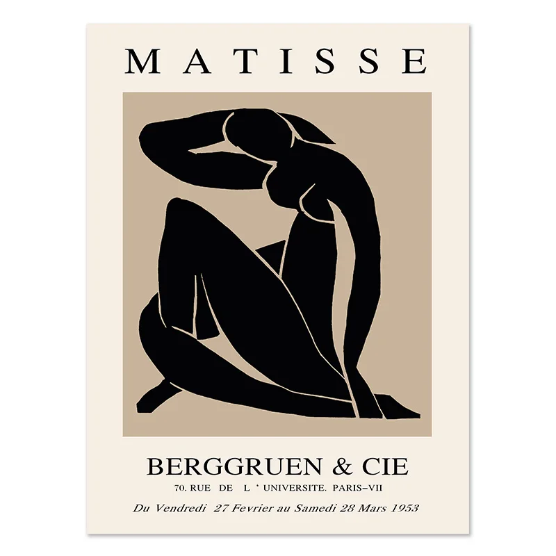 Plakat abstrakcyjny Matisse boho linia ciała Wzór 4