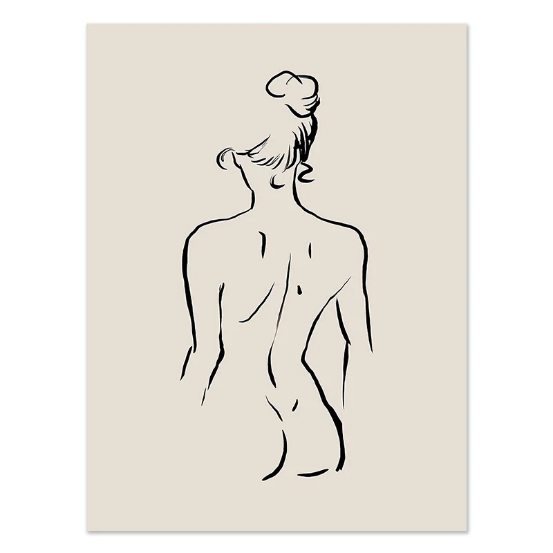 Plakat abstrakcyjny Matisse boho linia ciała Wzór 7