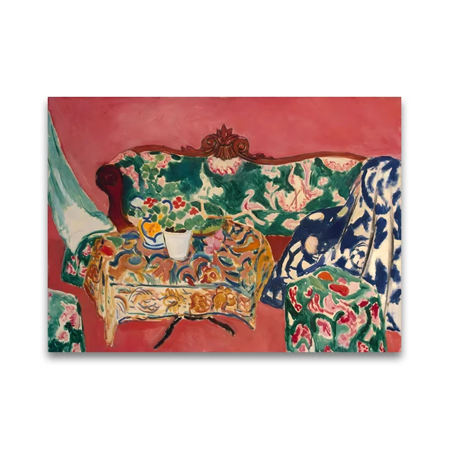 Plakat abstrakcyjny inspirowany Henri Matisse Ciemny szary