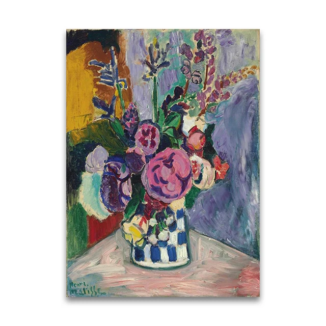 Plakat abstrakcyjny inspirowany Henri Matisse Czarny