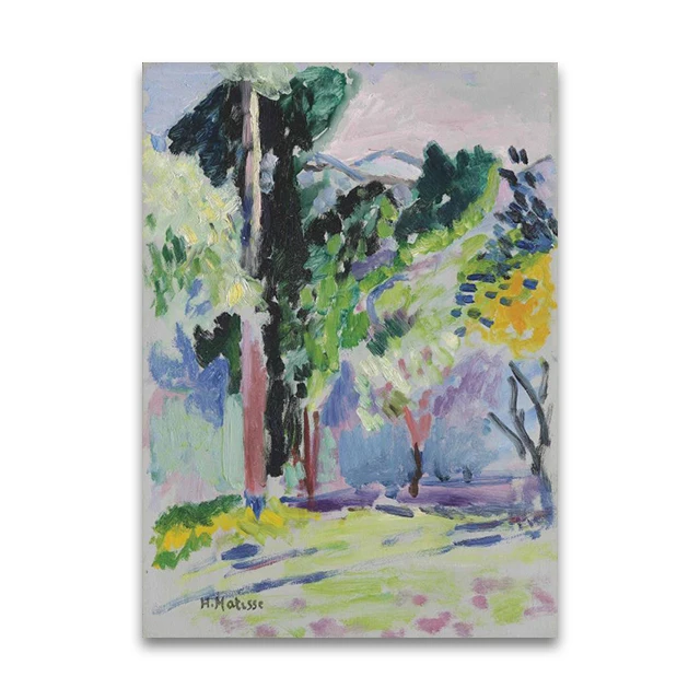 Plakat abstrakcyjny inspirowany Henri Matisse Jasnozielony