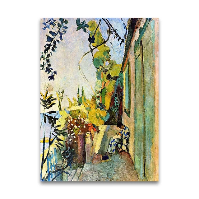 Plakat abstrakcyjny inspirowany Henri Matisse Jasnożółty
