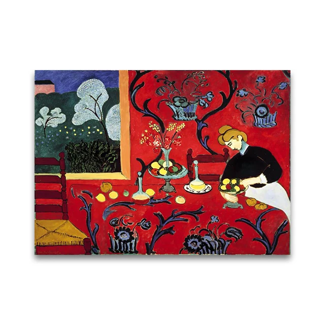 Plakat abstrakcyjny inspirowany Henri Matisse Jasny