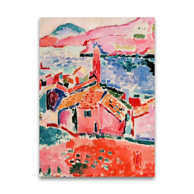 Plakat abstrakcyjny inspirowany Henri Matisse Niebieski