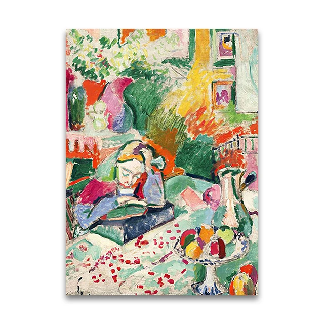 Plakat abstrakcyjny inspirowany Henri Matisse Zielony