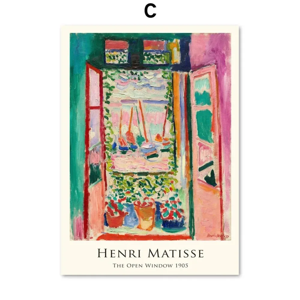 Plakat abstrakcyjny Matisse mid-century Wzór 2