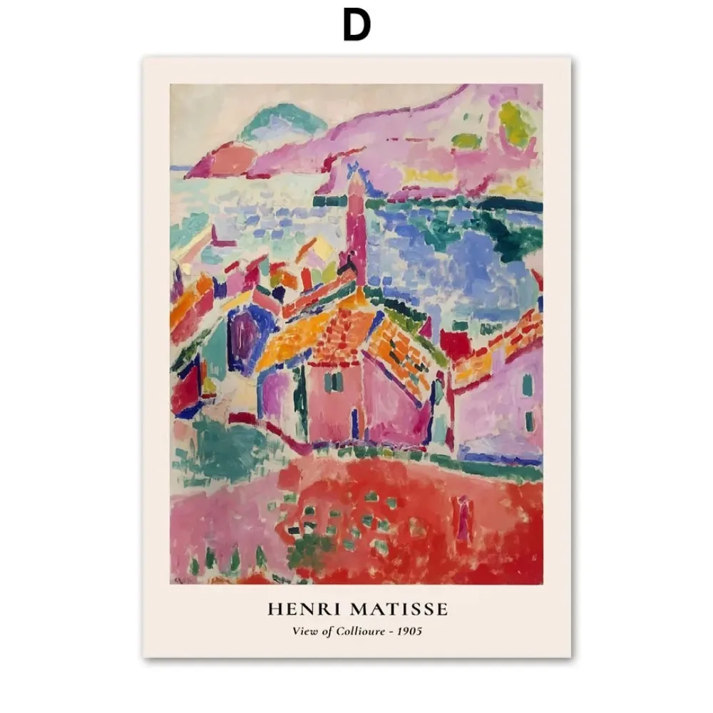 Plakat abstrakcyjny Matisse mid-century Wzór 6