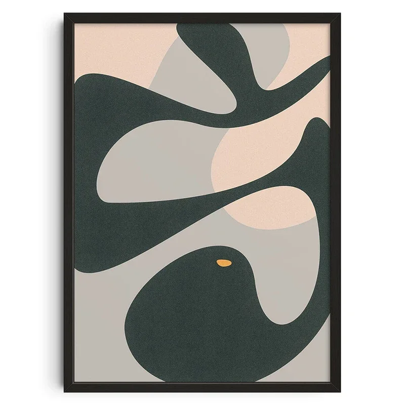 Abstrakcja mid-century - japoński plakat vintage Wzór 3