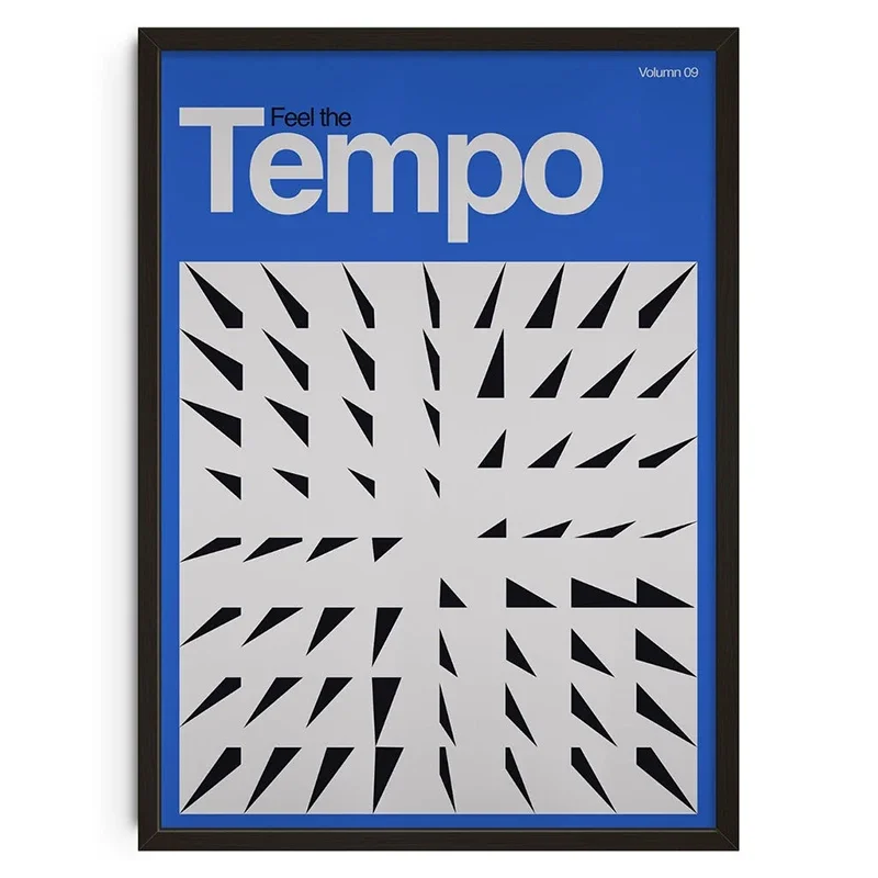 Abstrakcja mid-century - japoński plakat vintage Wzór 8
