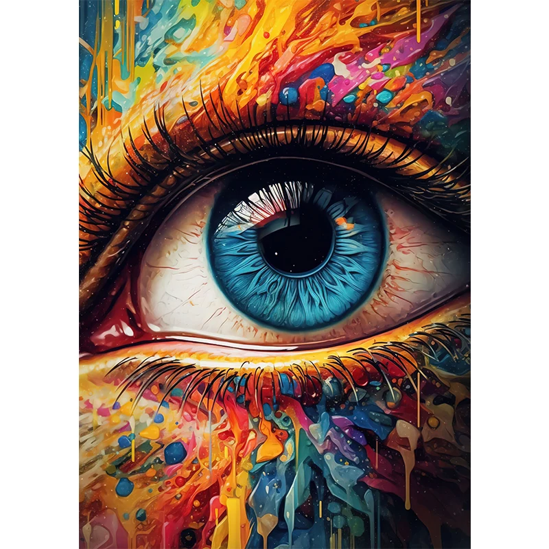 Plakat abstrakcyjny z motywem oczu Sku 10
