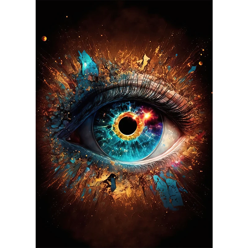 Plakat abstrakcyjny z motywem oczu Sku 2