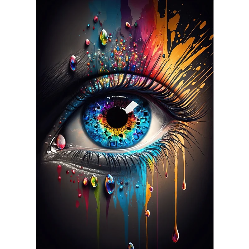 Plakat abstrakcyjny z motywem oczu Sku 3