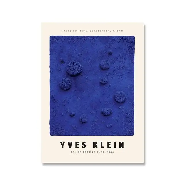Plakat abstrakcyjny niebieski Yves Klein Wzór 1
