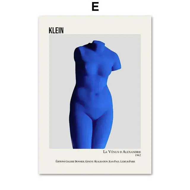 Plakat abstrakcyjny niebieski Yves Klein Wzór 3