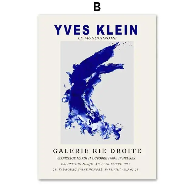 Plakat abstrakcyjny niebieski Yves Klein Wzór 4