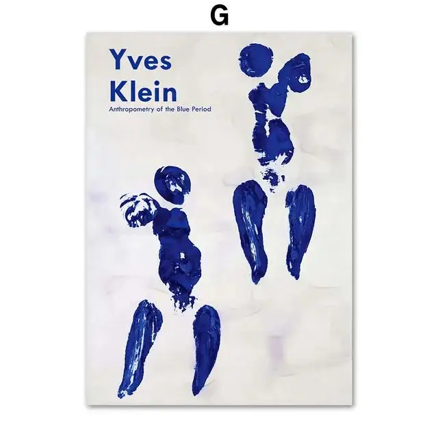 Plakat abstrakcyjny niebieski Yves Klein Wzór 5