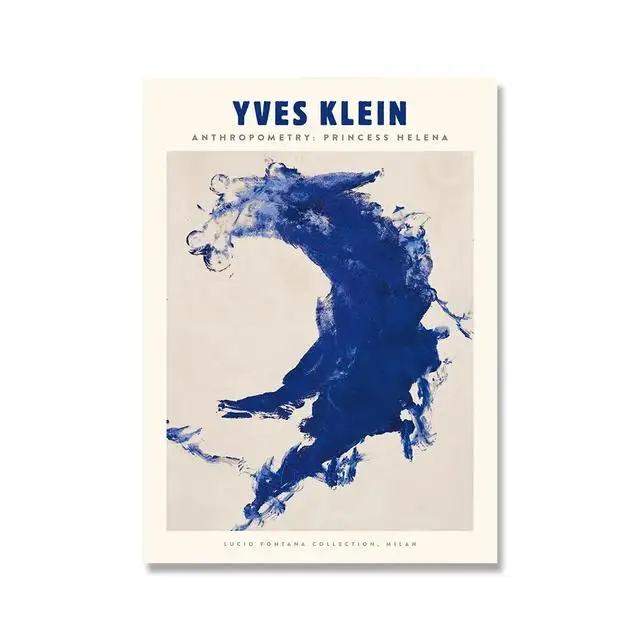 Plakat abstrakcyjny niebieski Yves Klein Wzór 6