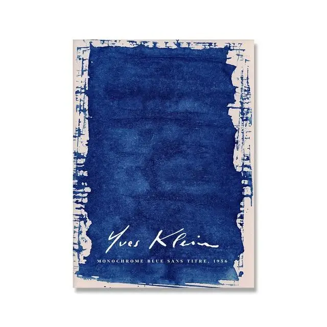 Plakat abstrakcyjny niebieski Yves Klein Wzór 7