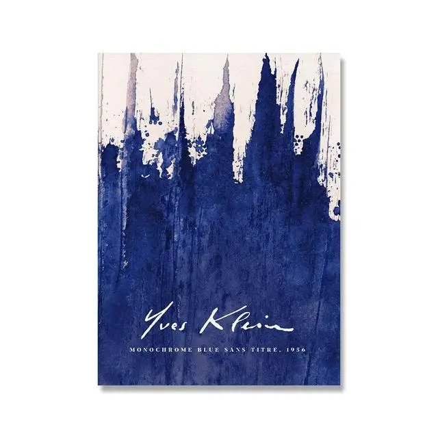 Plakat abstrakcyjny niebieski Yves Klein Wzór 8