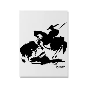 Plakat abstrakcyjny Picasso – byk i sylwetka Wzór 1