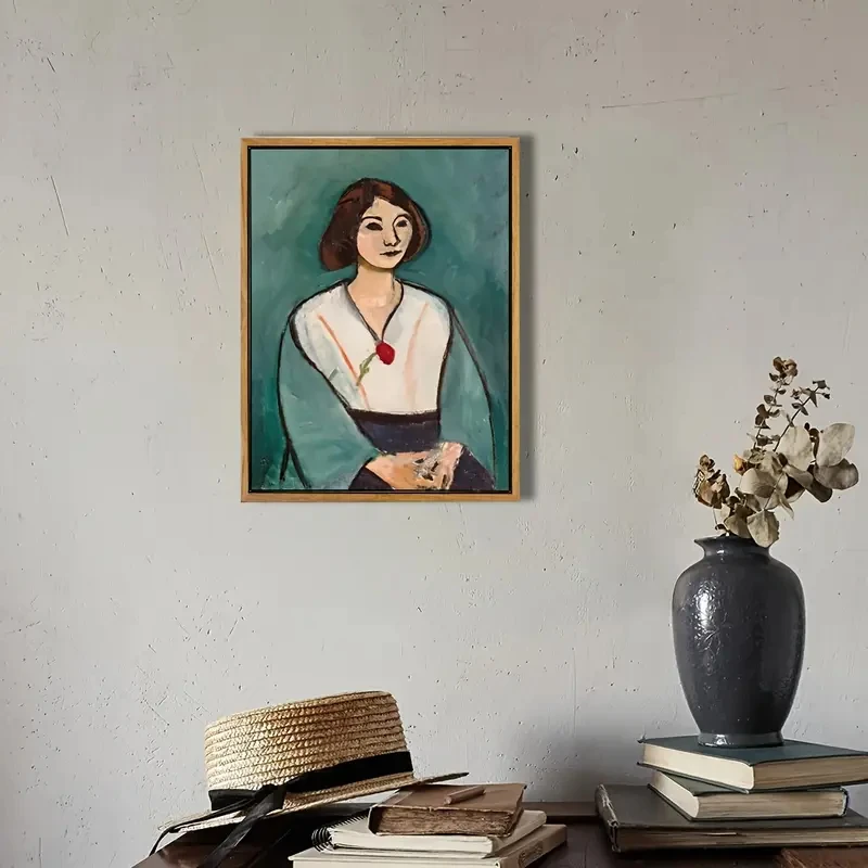 Abstrakcyjny portret kobiety – plakat vintage Wzór 11
