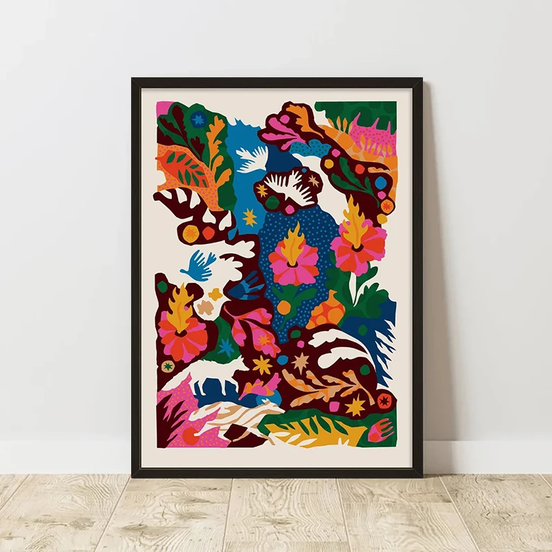 Plakat abstrakcyjny retro – kolaż w stylu vintage Wzór 6