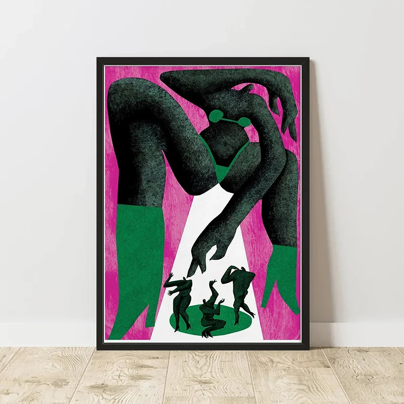 Plakat abstrakcyjny retro – kolaż w stylu vintage Wzór 7