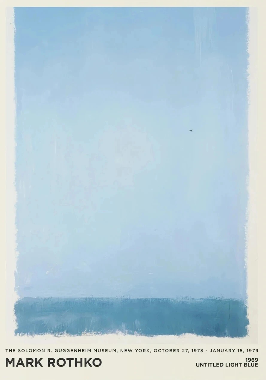 Plakat abstrakcyjny w stylu Rothko Biały