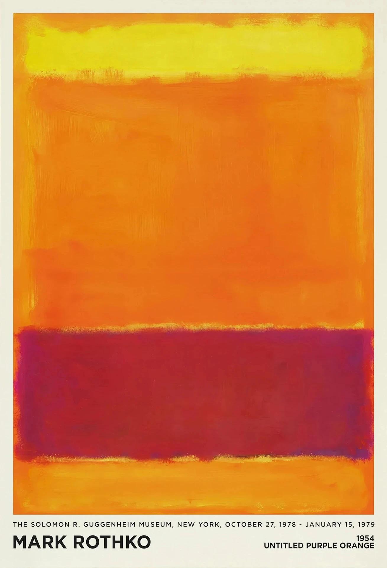 Plakat abstrakcyjny w stylu Rothko Jasnoszary
