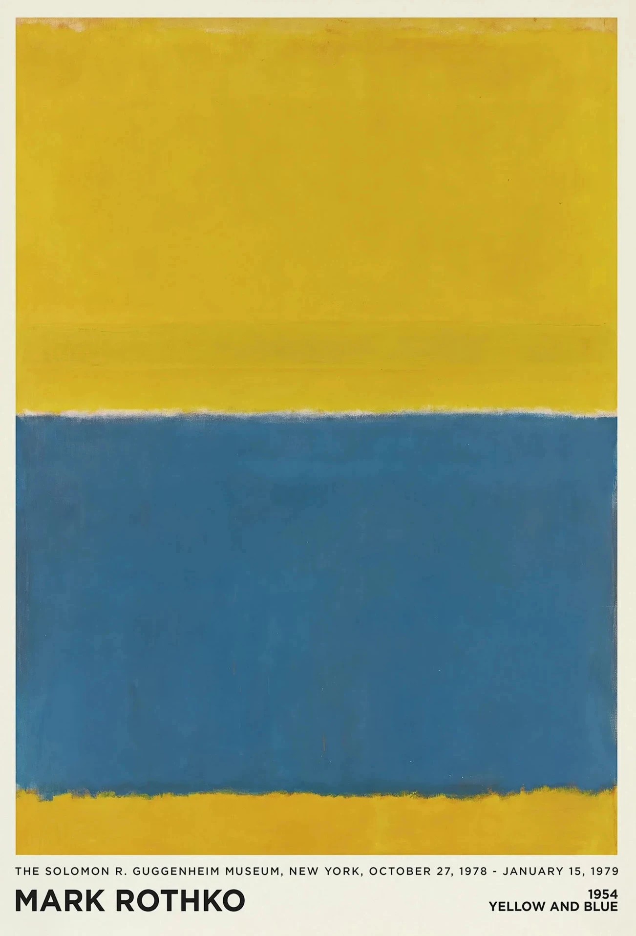 Plakat abstrakcyjny w stylu Rothko żółty