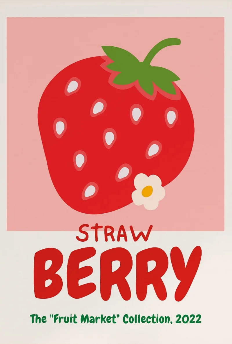 Abstrakcyjny rynek kwiatowy - plakat pastelowy Jasnożółty