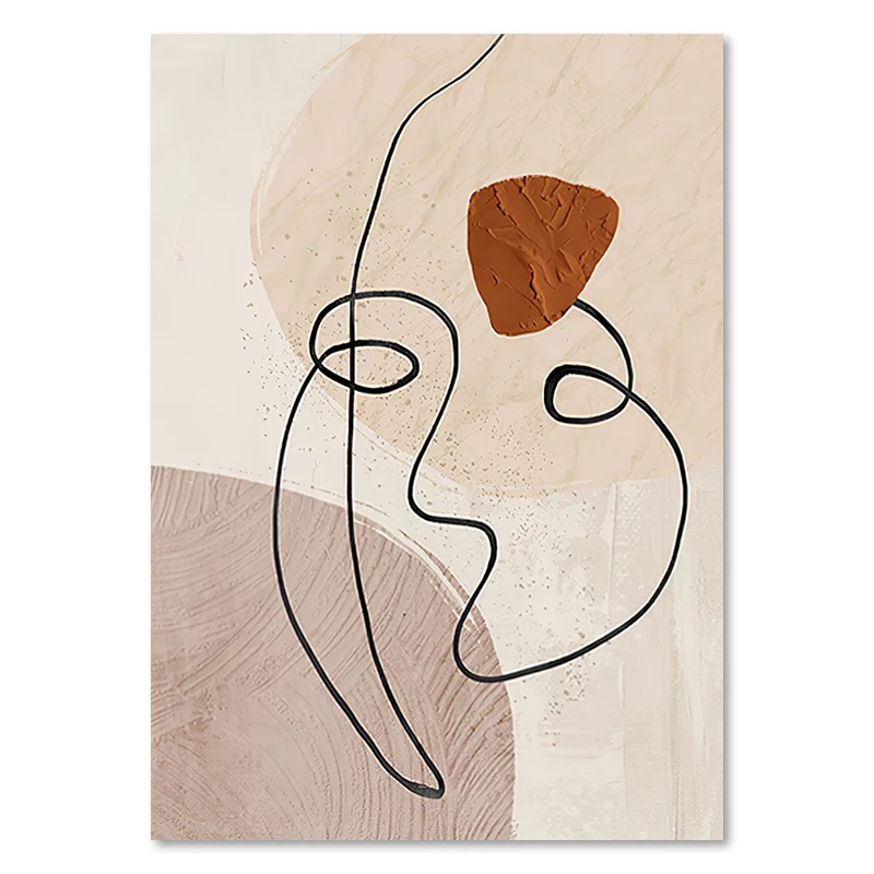 Plakat abstrakcyjny twarz w stylu Matisse Wzór 3