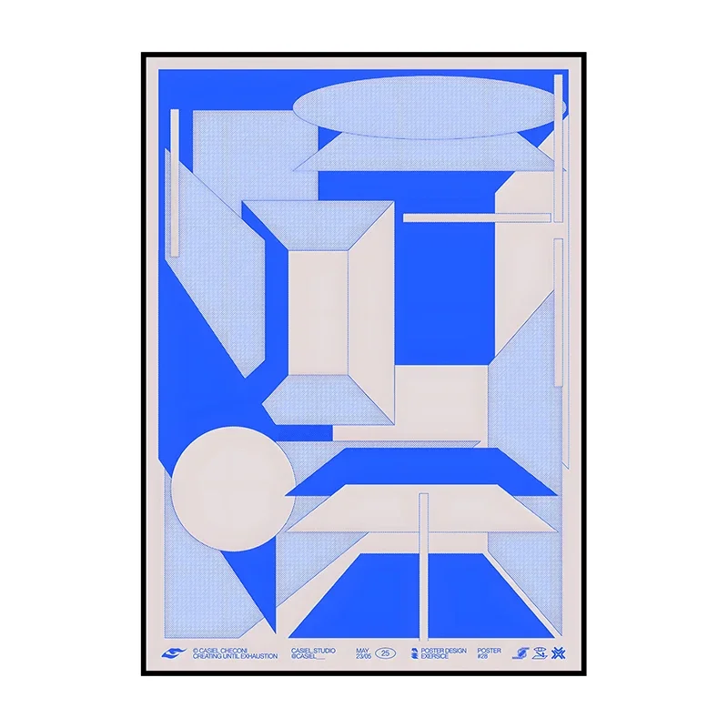 Vintage abstrakcja – plakat retro na płótnie Wzór 9
