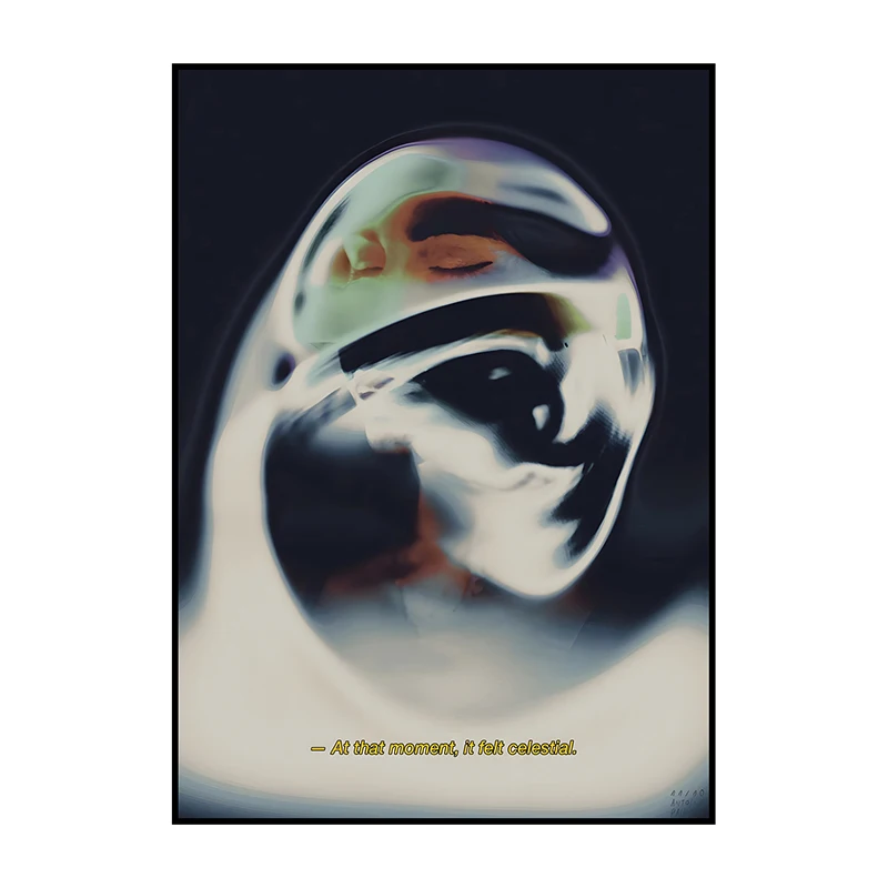 Plakat abstrakcyjny vintage z efektem mgły Wzór 2