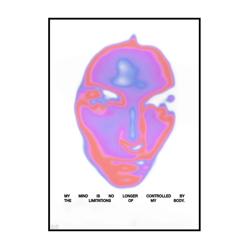 Plakat abstrakcyjny vintage z efektem mgły Wzór 3
