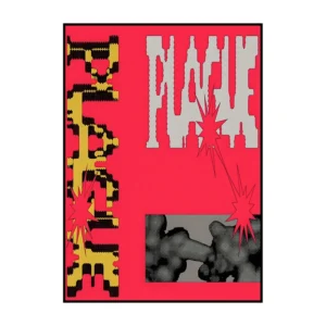Plakat abstrakcyjny vintage retro Czerwony