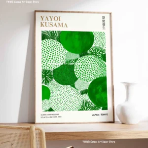 Plakat abstrakcyjny Yayoi Kusama różowa meduza i Fudżi Ct1180 8