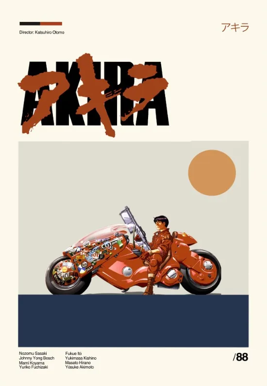 Plakat Akira – kultowe manga anime lat 80. Wzór 6