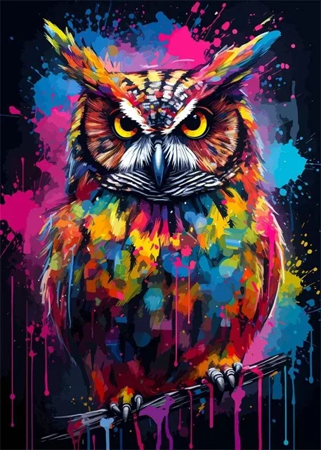 Plakat akwarelowe dzikie zwierzęta lew tygrys panda śliwka