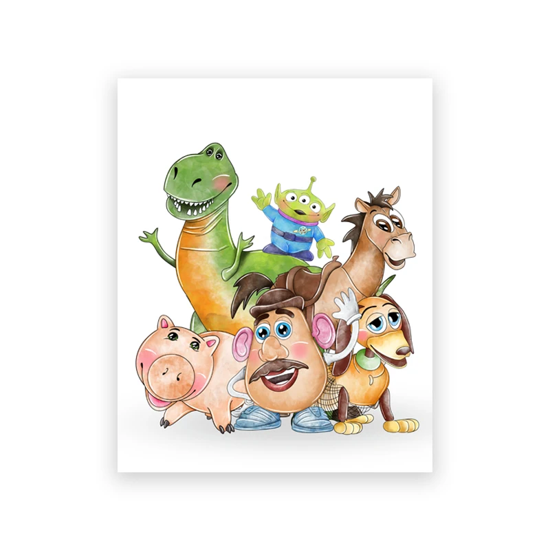 Plakat akwarelowy do pokoju dziecięcego Wzór 3