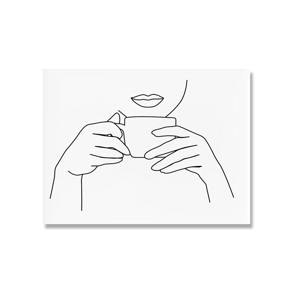 Plakat Ale Najpierw Kawa - minimalistyczna grafika do kuchni Wzór 2