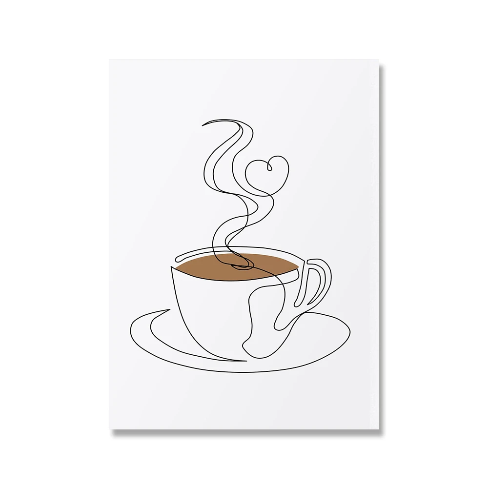 Plakat Ale Najpierw Kawa - minimalistyczna grafika do kuchni Wzór 6
