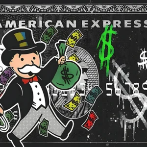 Alec Monopoly Graffiti - plakat na płótnie Wzór 1