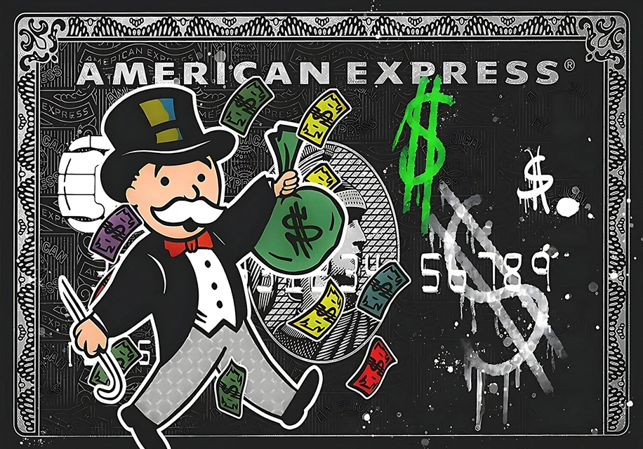 Alec Monopoly Graffiti - plakat na płótnie Wzór 1