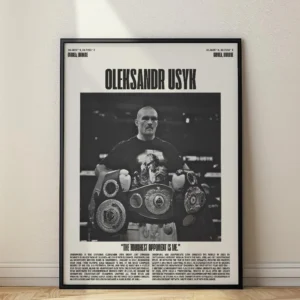 Alex Pereira - retro plakat legend boksu i UFC Czarny