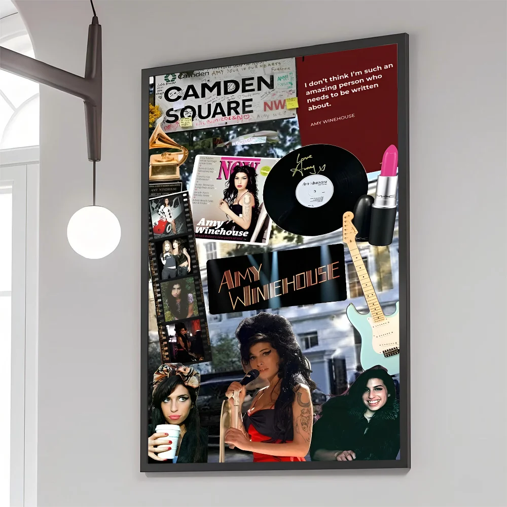 Plakat Amy Winehouse – retro grafika muzyczna Hei 6
