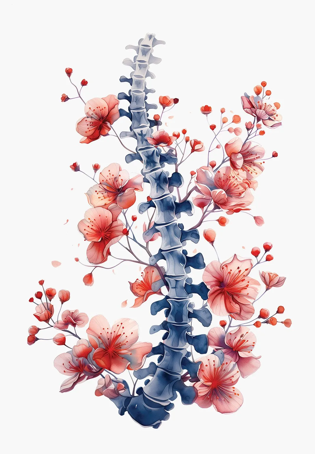 Plakat anatomia narządów akwarela Wzór 2